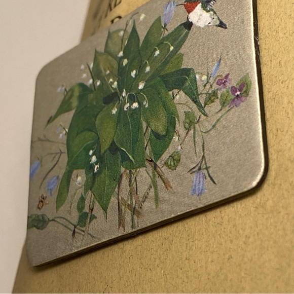 Hummingbird floral PIN Bird flower BROOCH handmade Vermont Nancy Revoir Dezotell - Picture 14 of 15